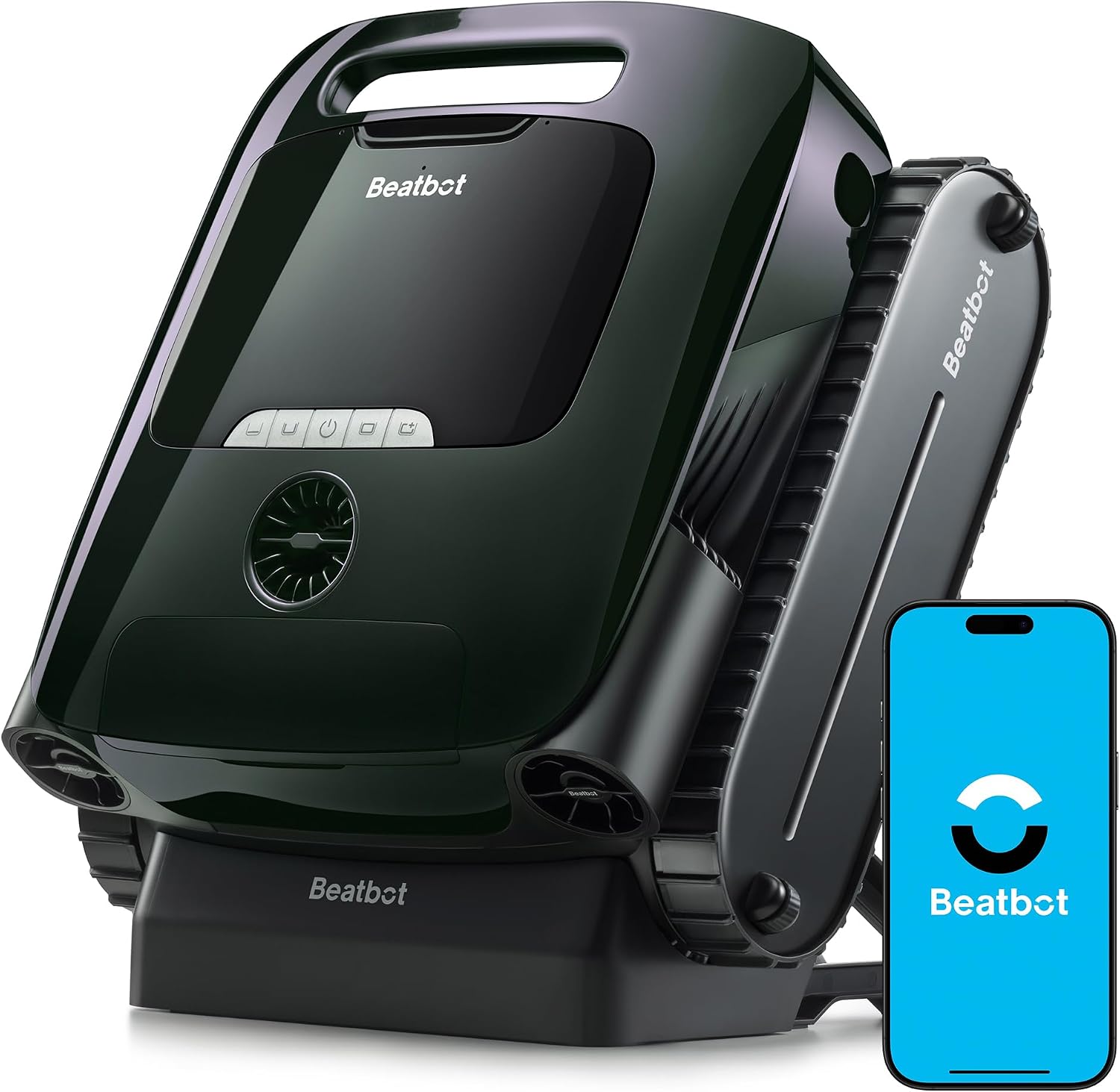 Beatbot AquaSense 2 Pro Cordless Robotic Pool Cleaner/Skimmer with APP Control, Unmatched 5-in-1 Cleaning, Surface Parking, Water Clarification for Pools up to 3,875 Sq.ft, Obsidian